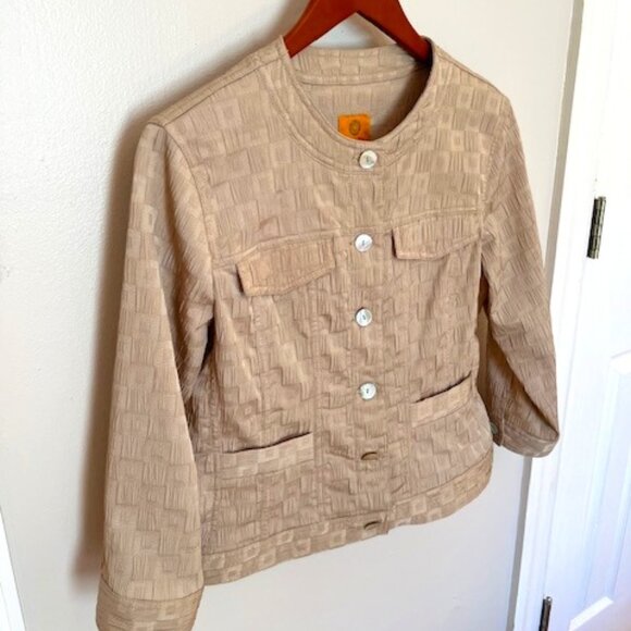 Ruby Rd Jackets & Blazers - RUBY RD | Champagne color Jacket Lightweight Size 6 stretch-EUC